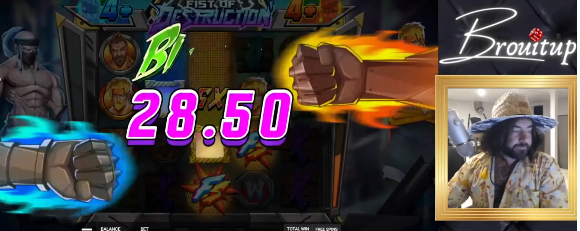 Brouitup en pleine explosion de joie lors d'un stream