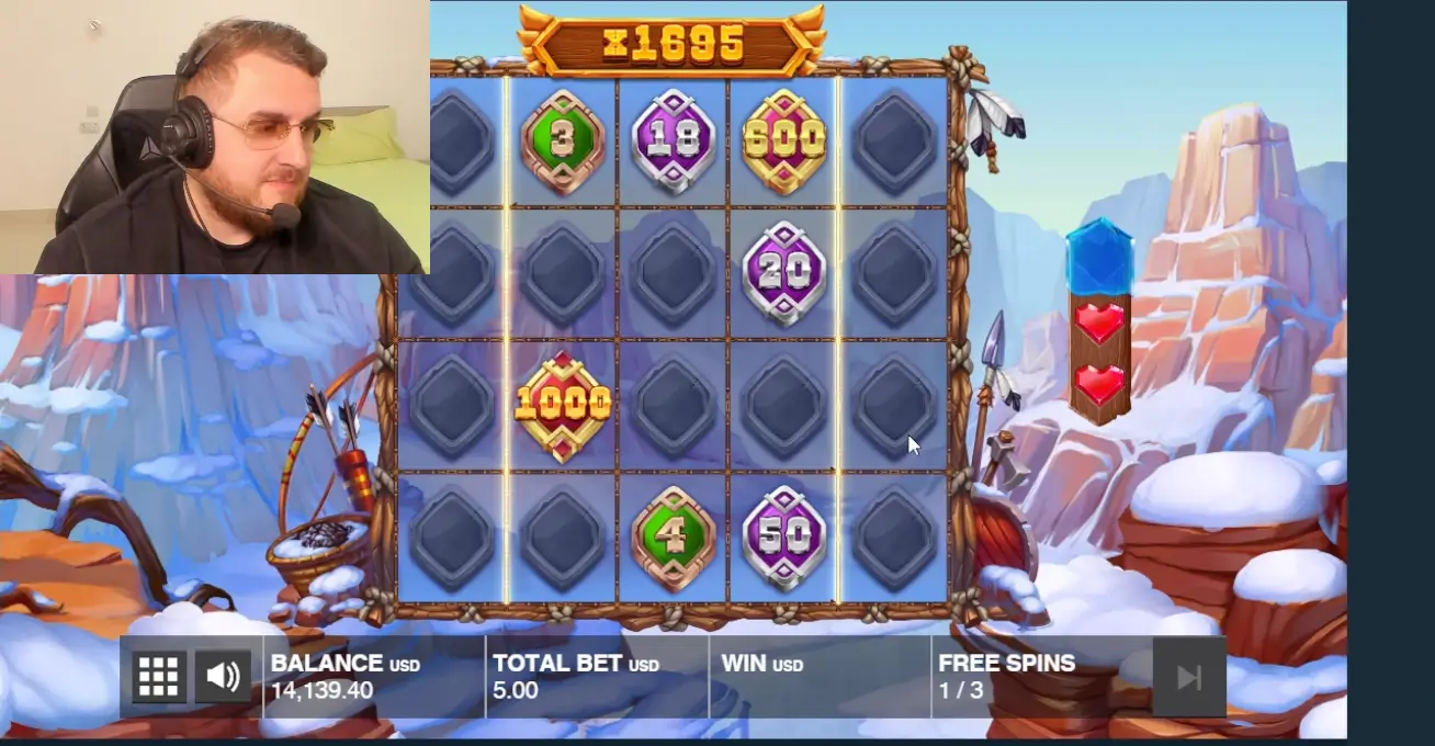 Loopoo pendant une session de Bonus Hunt